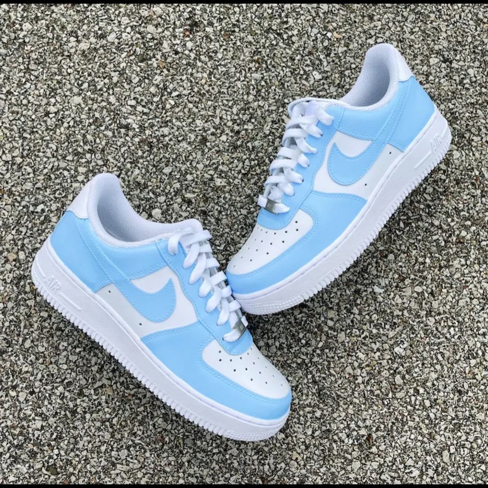 Nike Air Force 1 blue  Custom - Picture 2 of 4